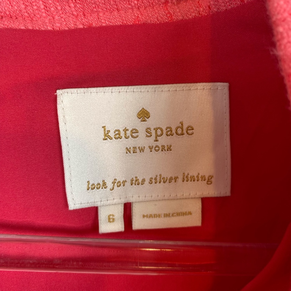 KATE SPADE Gwendolyn Dress Havana Super Coral Size 6 - Picture 11 of 13